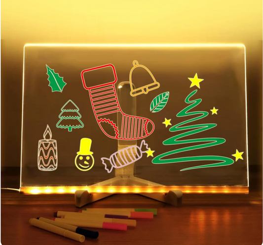 3D LED Light Glass Acrylic Writing pad